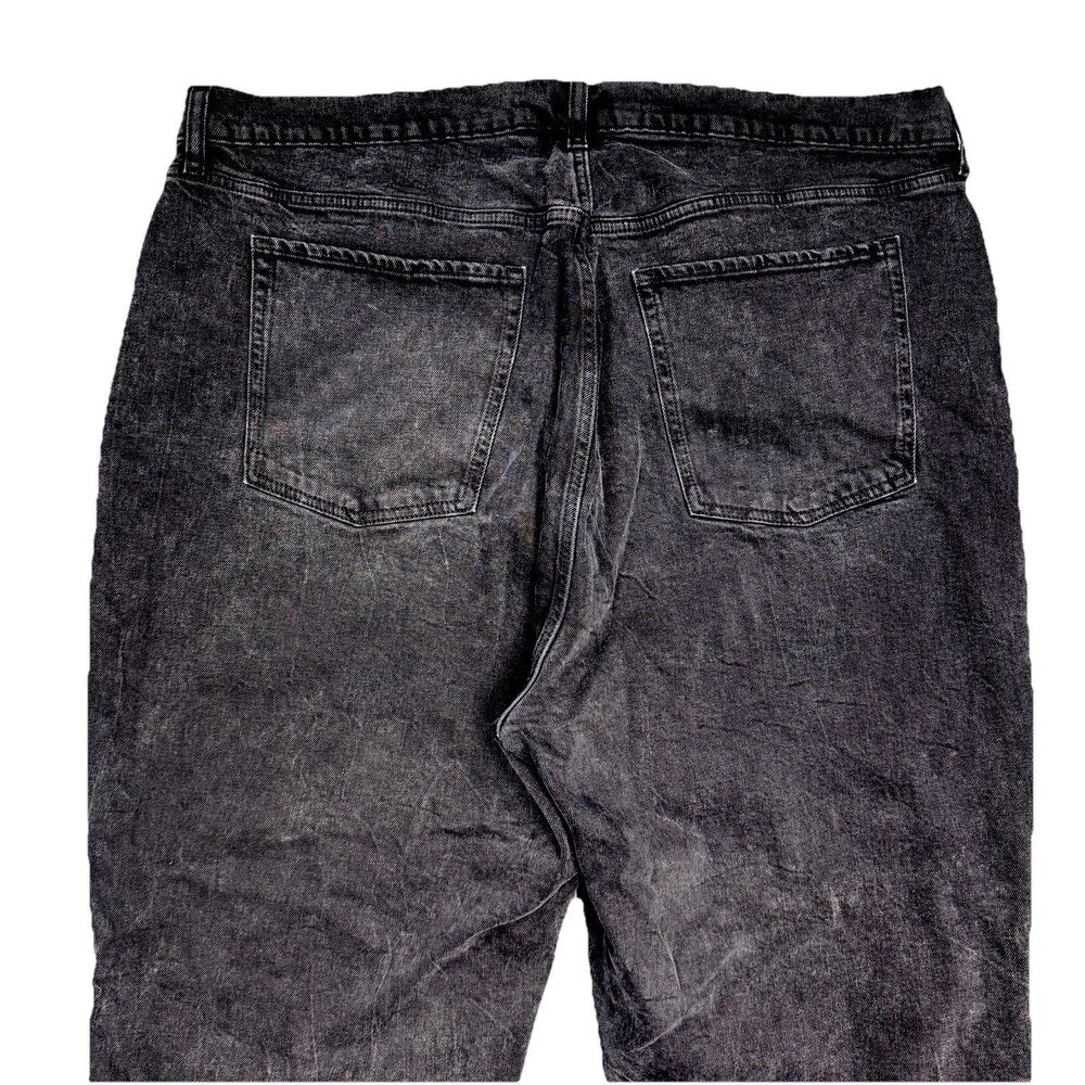 Old Navy Sky Hi Jeans Womens Plus 24 Black Distressed Button Straight 44 x 27 - Picture 8 of 9